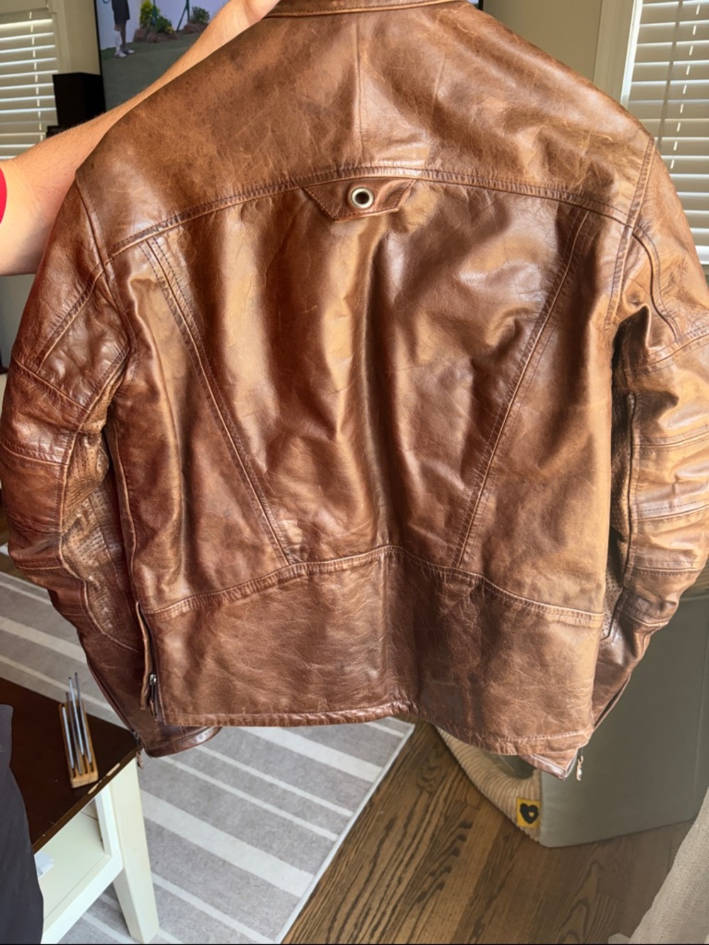 Roland Sands brown leather motorcycle jacket - Medium - excellent condition - Picture 2 of 6